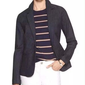 NEW BANANA REPUBLIC Women’s Blazer – Schoolboy Rinse Denim – Size 8P